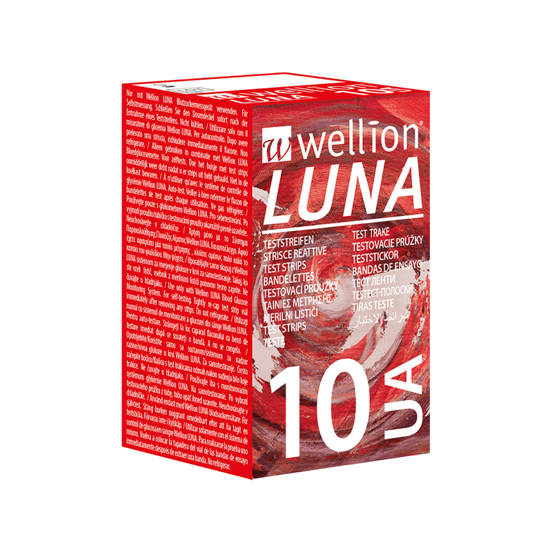 Tiras Teste de Ácido Úrico Wellion Luna UA